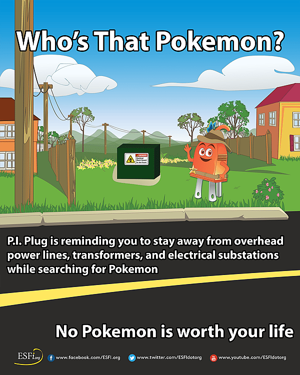 Keep safe while playing Pokemon Go: Don't get shocked catching