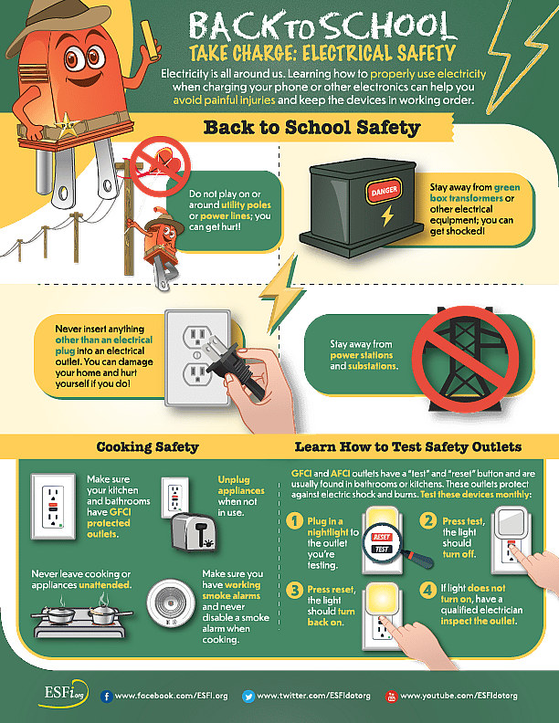 Back to School Take Charge Electrical Safety Electrical Safety