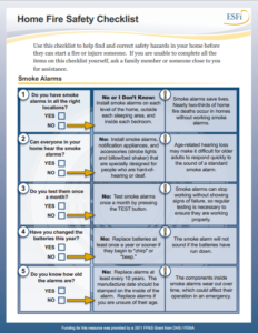 Home Fire Safety Checklist for Older Adults - Electrical Safety Foundation